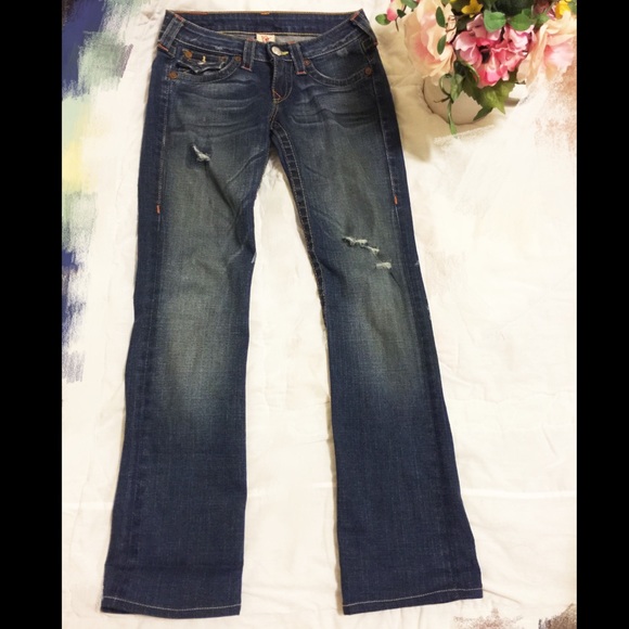True religion destroy washed  jeans pants