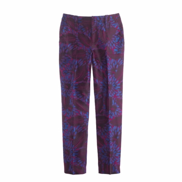 Final Price JCREW Midnight Floral Jacquard Pant - Picture 3 of 4