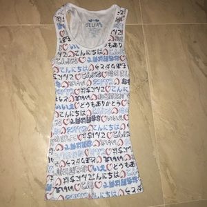 Delia's Light Blue Japanese Tank Top