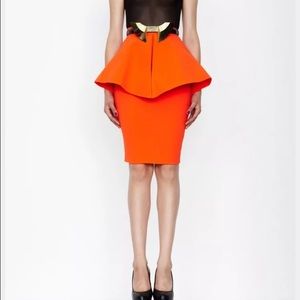 Aqua by Aqua aqa orange Bergman skirt UK 6