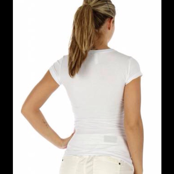 VICIOUS white cotton bend tee. - Picture 3 of 3