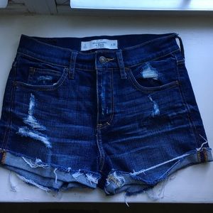 Abercrombie & Fitch high waisted denim shorts