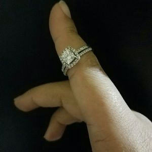 1 3/8 Moissanite Engagement Ring