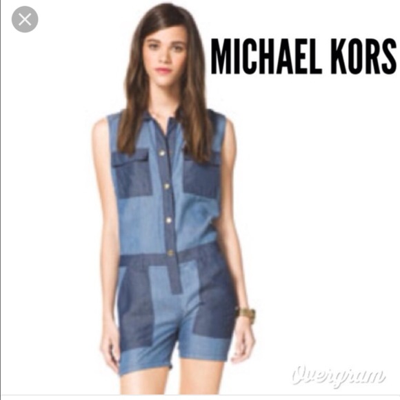 Mk Denim Patchwork Romper - image 2