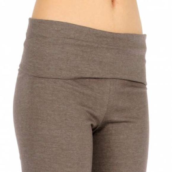 Dark grey cotton blend yoga pants. - Picture 3 of 3