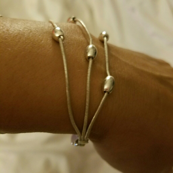 🍭NIB Genuine Sterling Silver -- Beads Bracelet🍭