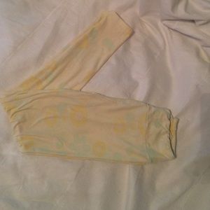 LuLaRoe one size yellow floral leggings