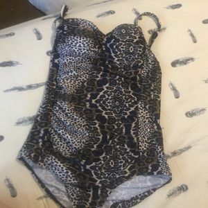Leopard print swimsuit one piece