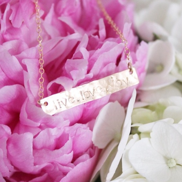 Hand Stamped • Classic Bar Necklace - Picture 3 of 10