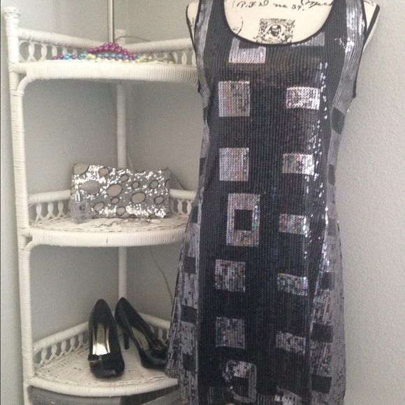 All over sequin beauty in black and silver