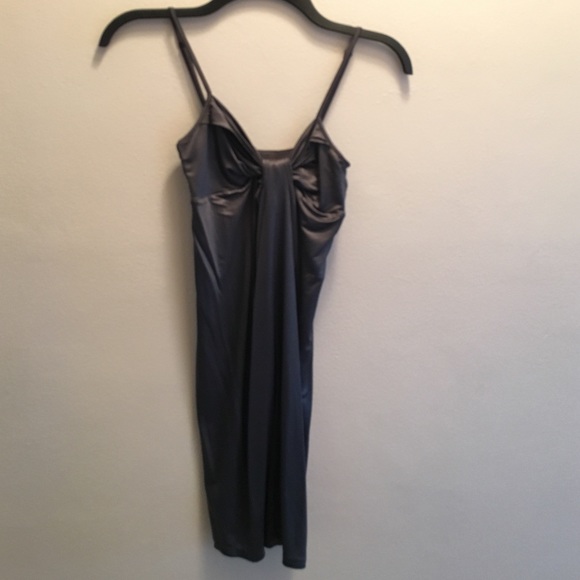Armani Exchange Dark Silver Slinky Mini Dress XS