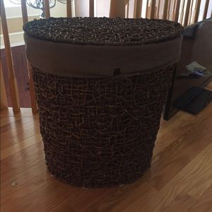 Brown sturdy laundry basket