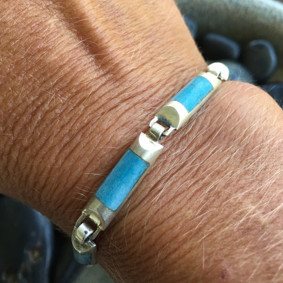 Mica Vintage Denim Lapis Sterling 925 bracelet - Picture 3 of 3