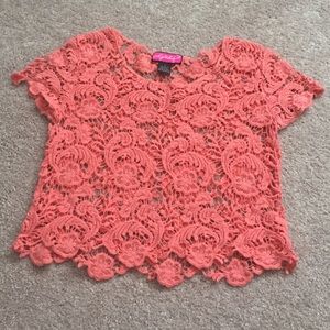 Coral Crotchet Top
