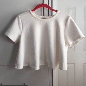 Cropped white top