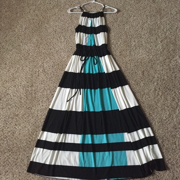Color block maxi dress