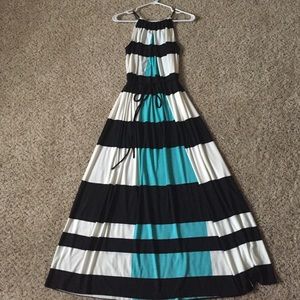 Color block maxi dress