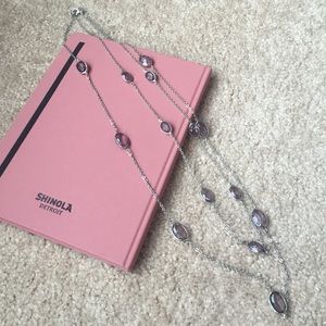 Banana Republic silver and purple necklace