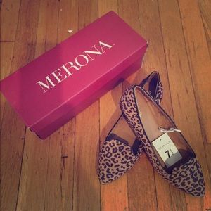 NWT! Never worn Merona cheetah print flats.