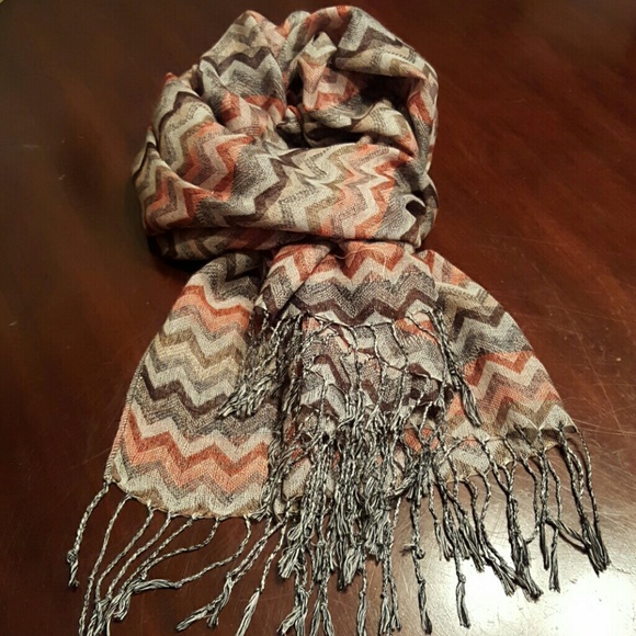 Earth Tone Chevron Scarf