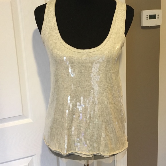 JCREW sequin cotton tank XS/S