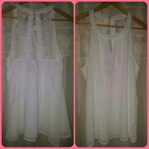 Pretty white blouse with lace detail