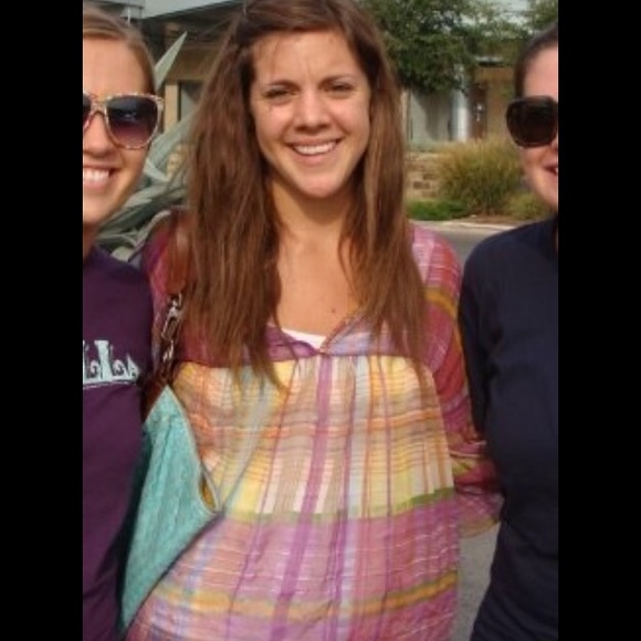 Chelsea and violet sheer quarter sleeve shirt