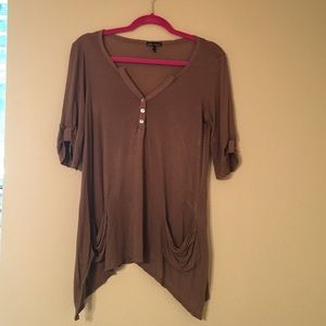 ELLA MOSS relaxed brown top