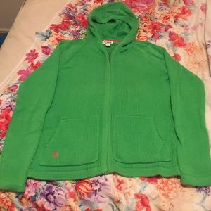 Knitted hoody cardigan