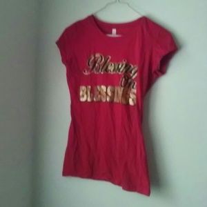 Red "Blessing on Blessings "Shirt