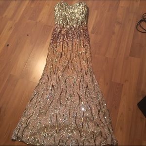 Scala sequin prom dress
