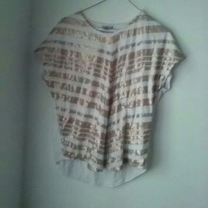 White and Gold Chevron Shirt
