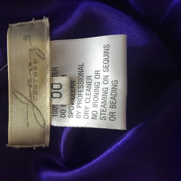 Glamorous Purple and Gold Prom Dress - Picture 3 of 4