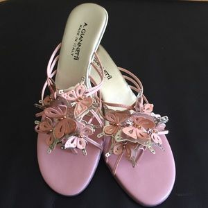 Brand New Italian Leather Wedge Sandals