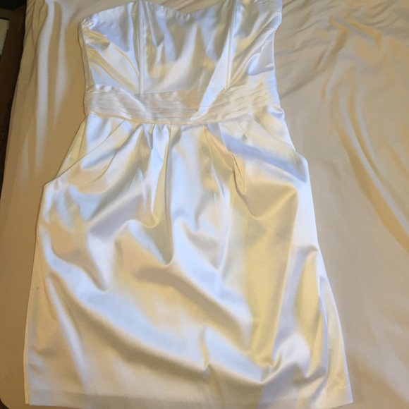 Strapless white dress