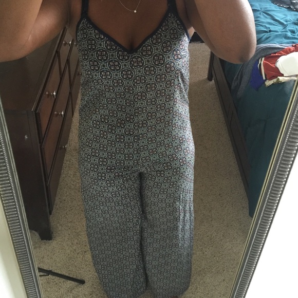 Navy Paisley Jumpsuit
