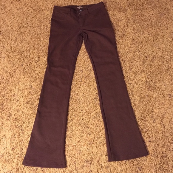 Brown Stretch Bootcut Pants