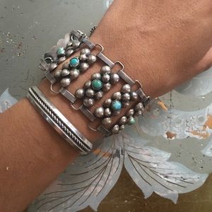HP✨Vintage Sterling Turquoise Bracelet