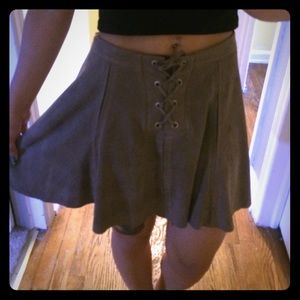 Skirt with lace up detailing NWOT