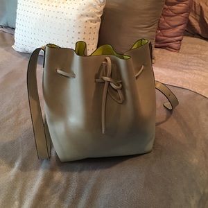 Gray bucket bag