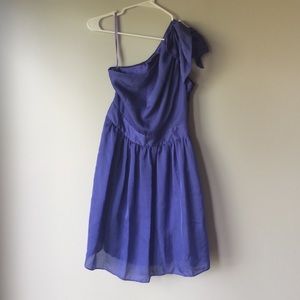 The Limited one shoulder dress in periwinkle