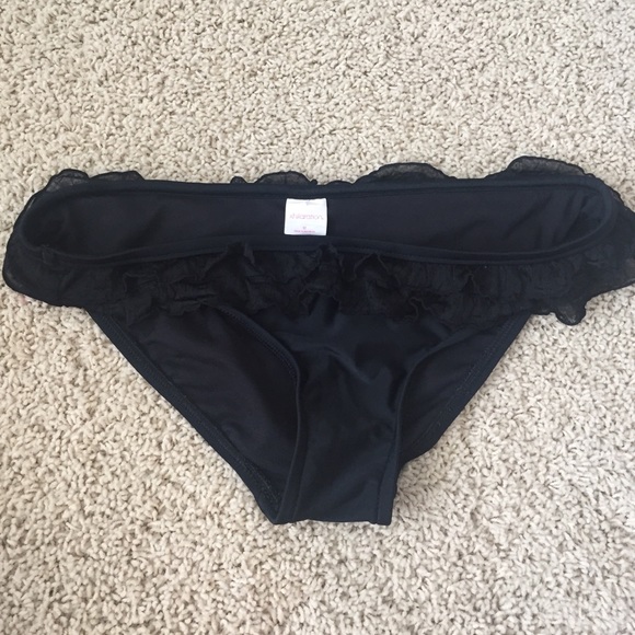 Black Ruffle Bikini Bottoms