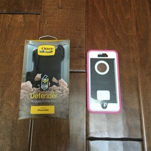 Pink and white Otter box iPhone 6/6s