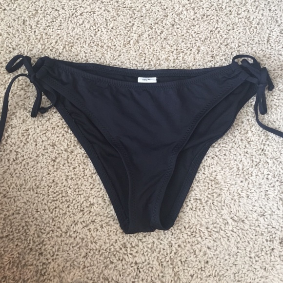 Black String Bikini Bottoms