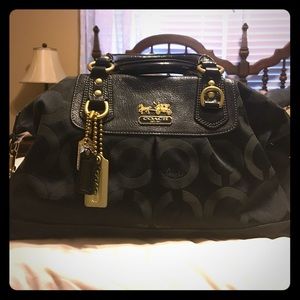 Black Authentic Coach handbag with matching wallet
