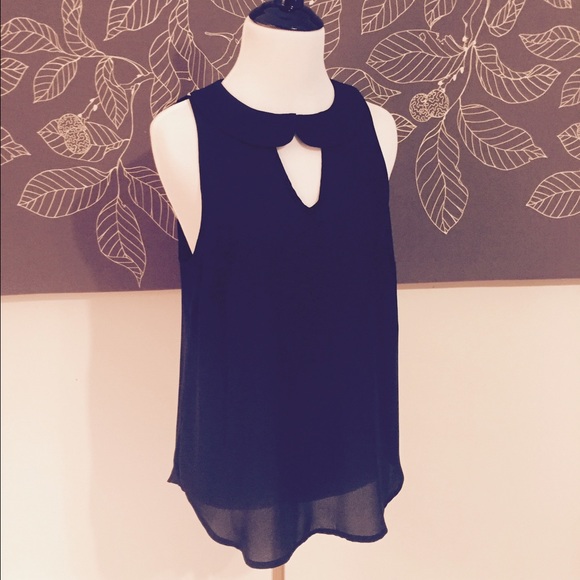 Lauren Conrad Sheer Collared Top