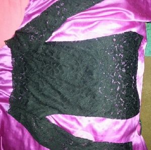 black lace dress shirt