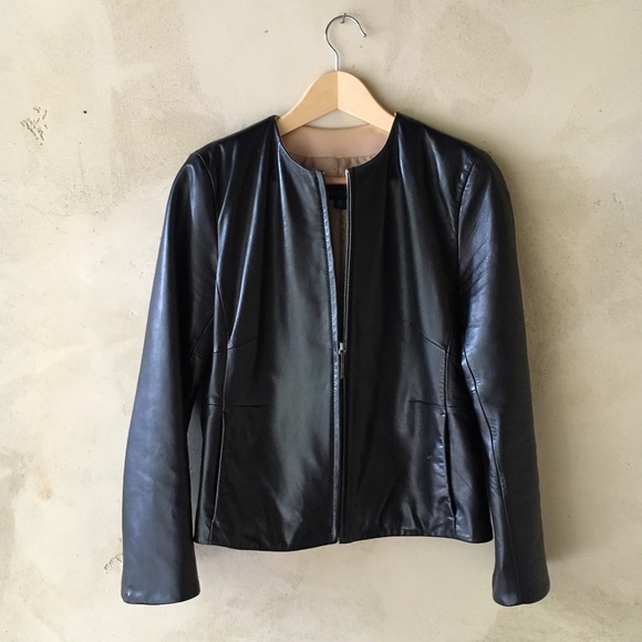 Black leather jacket