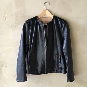 Black leather jacket
