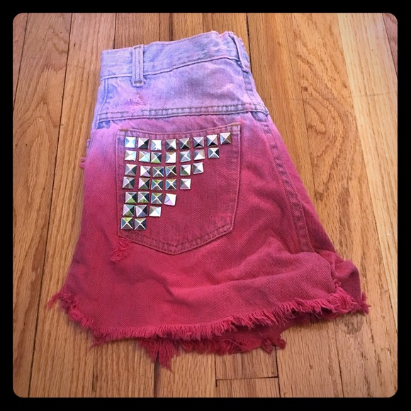 Dip Dye High Waisted Shorts ❤️